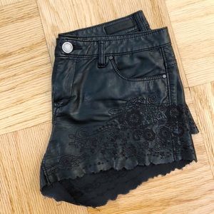 Faux Leather Shorts